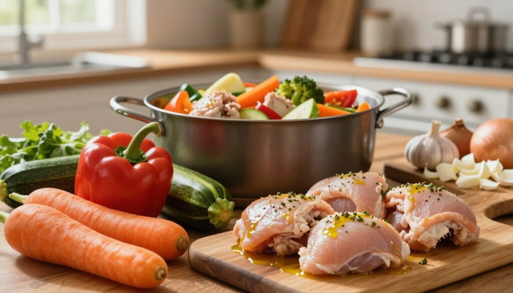 Chicken and Vegetable One Pot Ingredients Chicken and Vegetable One Pot Ingredients