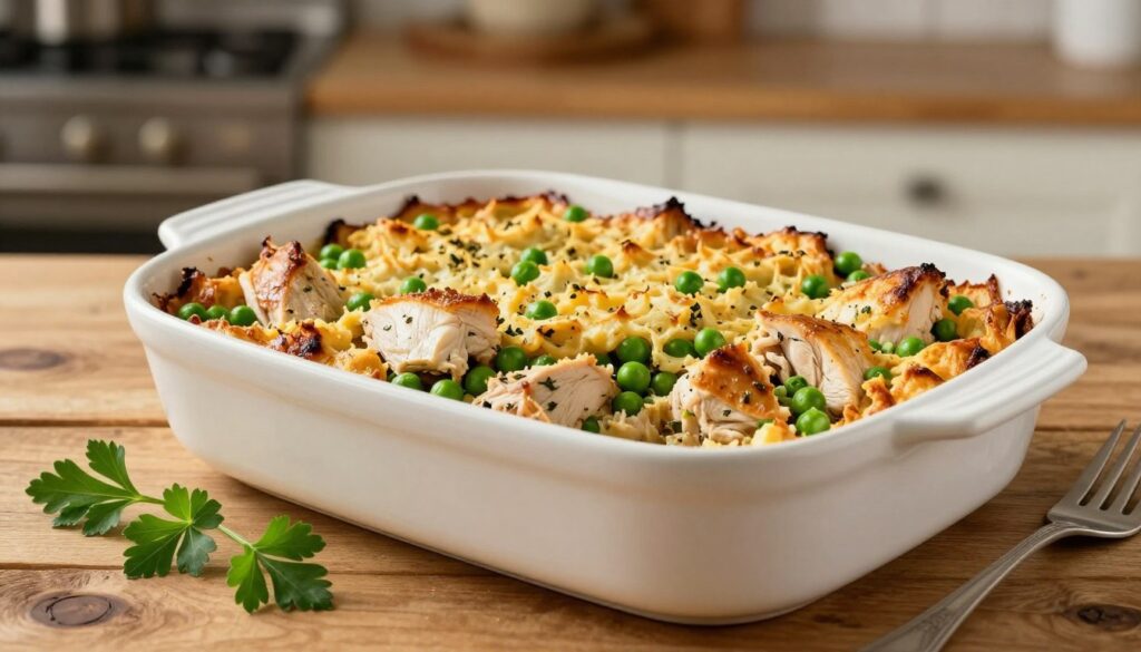 Classic Chicken and Stuffing Casserole Dish