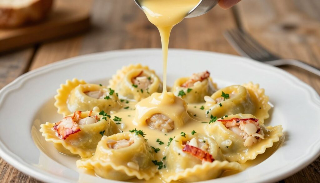 Garlic Butter Sauce for Lobster Ravioli