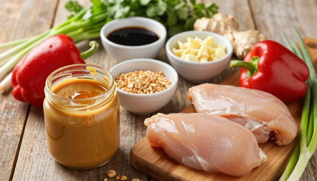 Ingredients for Peanut Butter Chicken