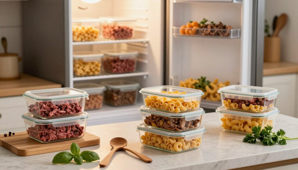 Storing Ground Beef and Elbow Macaroni Dishes Storing Ground Beef and Elbow Macaroni Dishes