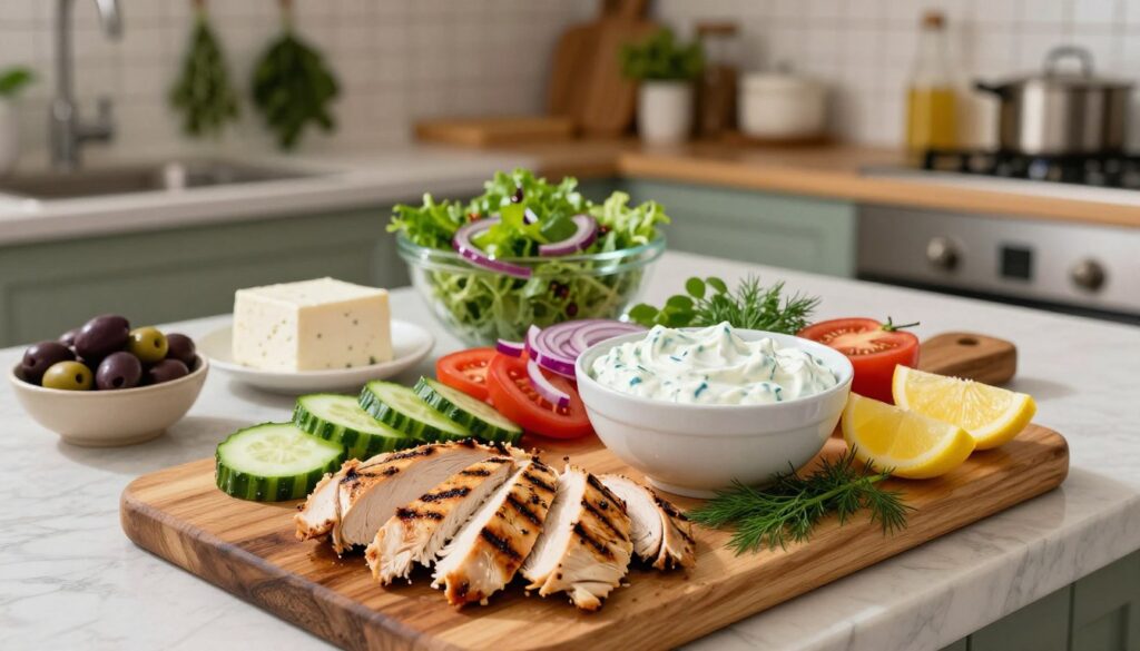 Tzatziki Chicken Bowl Preparation Tzatziki Chicken Bowl Preparation