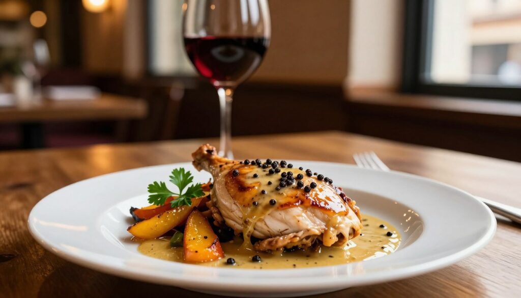 chicken au poivre