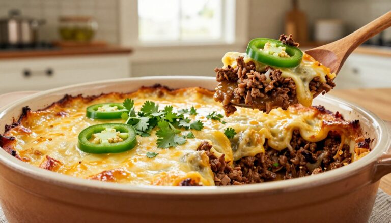ground beef green chili  casserole