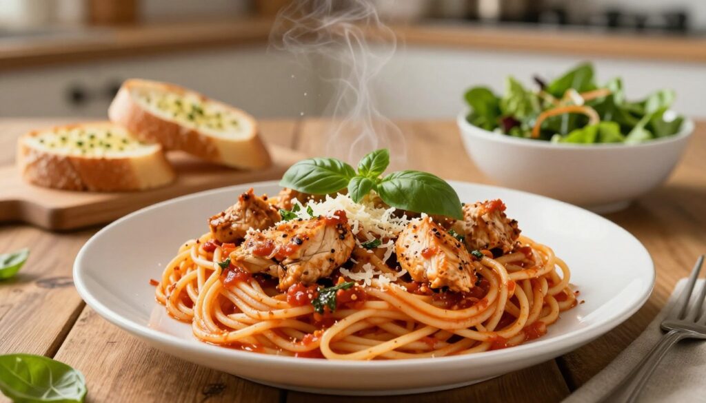 sizzling chicken spaghetti