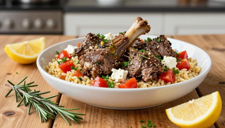 Greek lamb and orzo