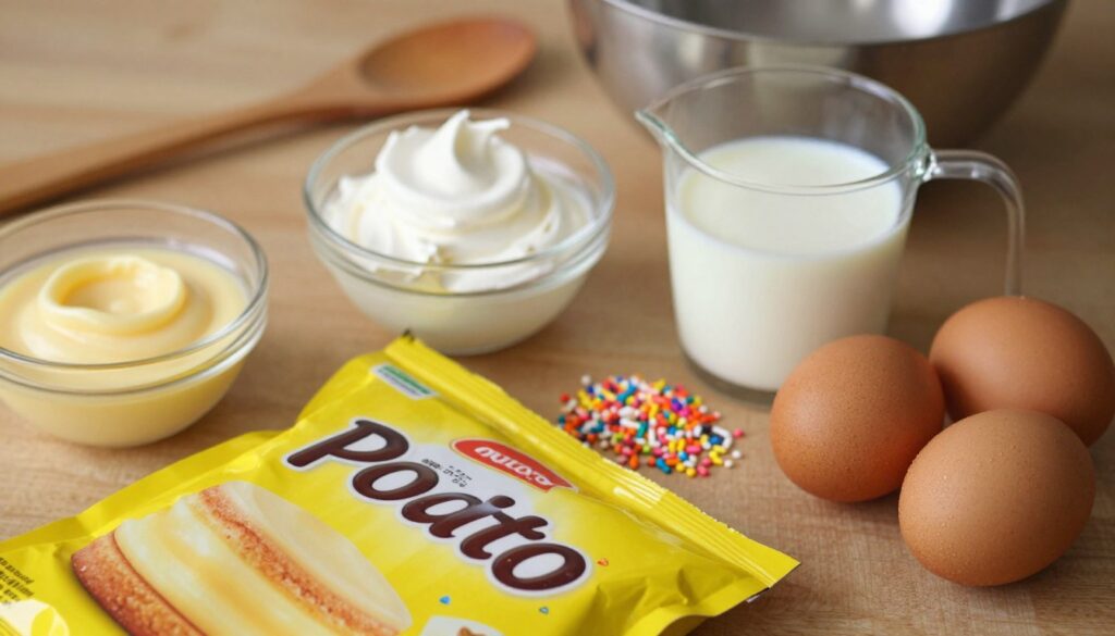 Ingredients for Poke Cake with Pudding Mix