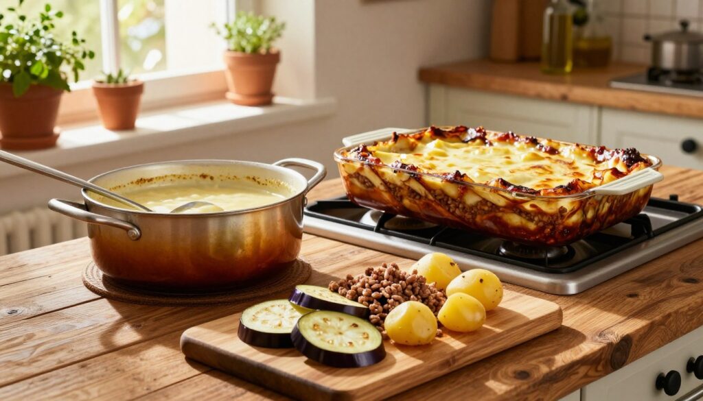 Moussaka Preparation Steps Moussaka Preparation Steps