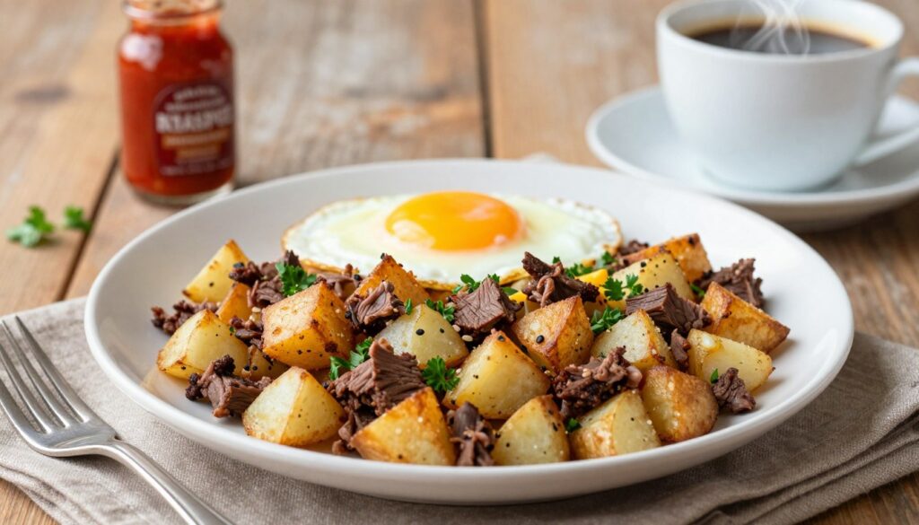 Traditional Corned Beef Hash Breakfast