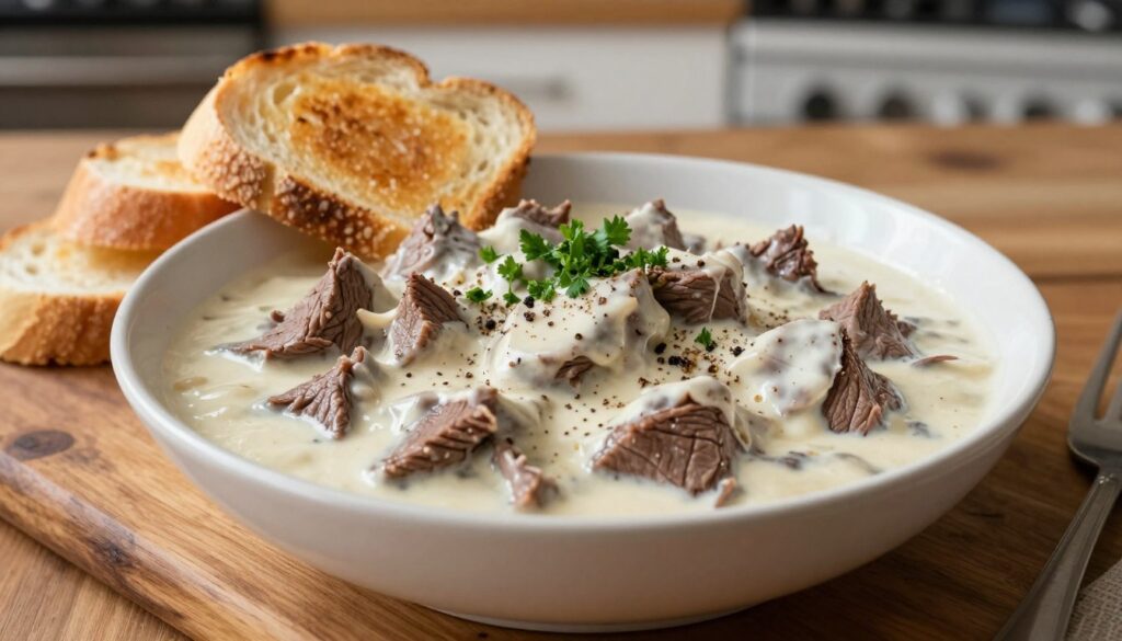 Traditional Creamed Chipped Beef Comfort Dish Traditional Creamed Chipped Beef Comfort Dish