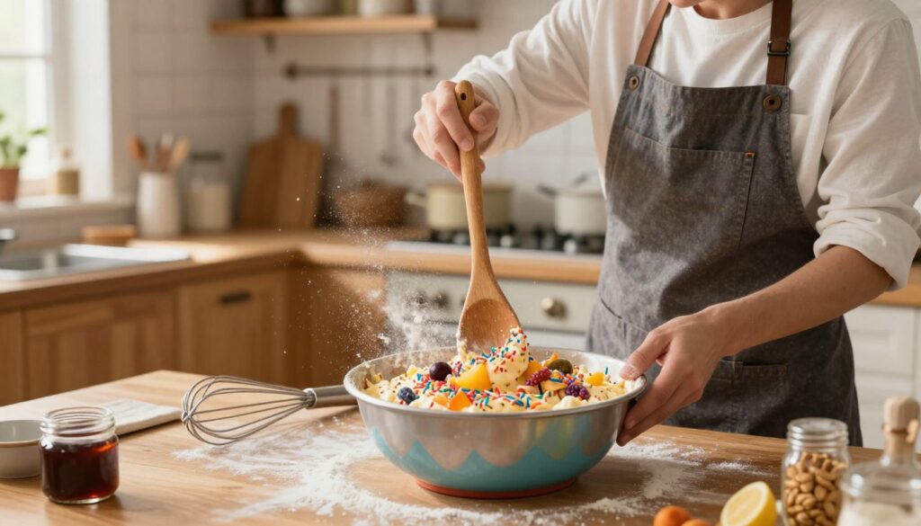 Wacky Cake Mixing Technique
