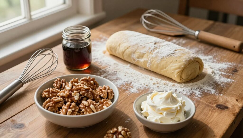 Walnut Cream Roll Ingredients