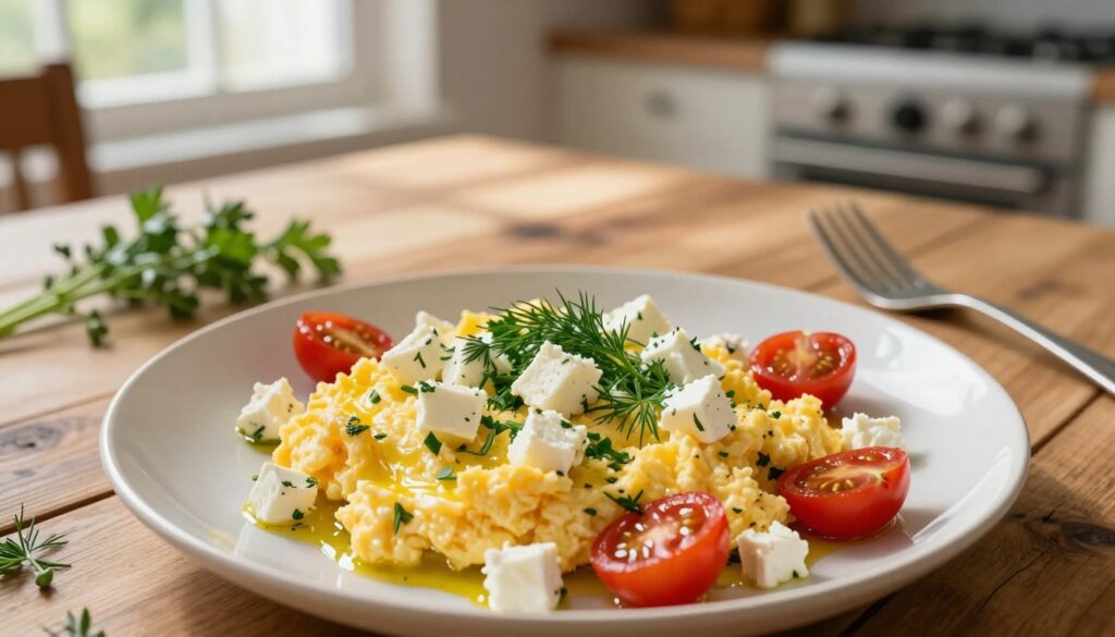 Greek scrambled eggs
