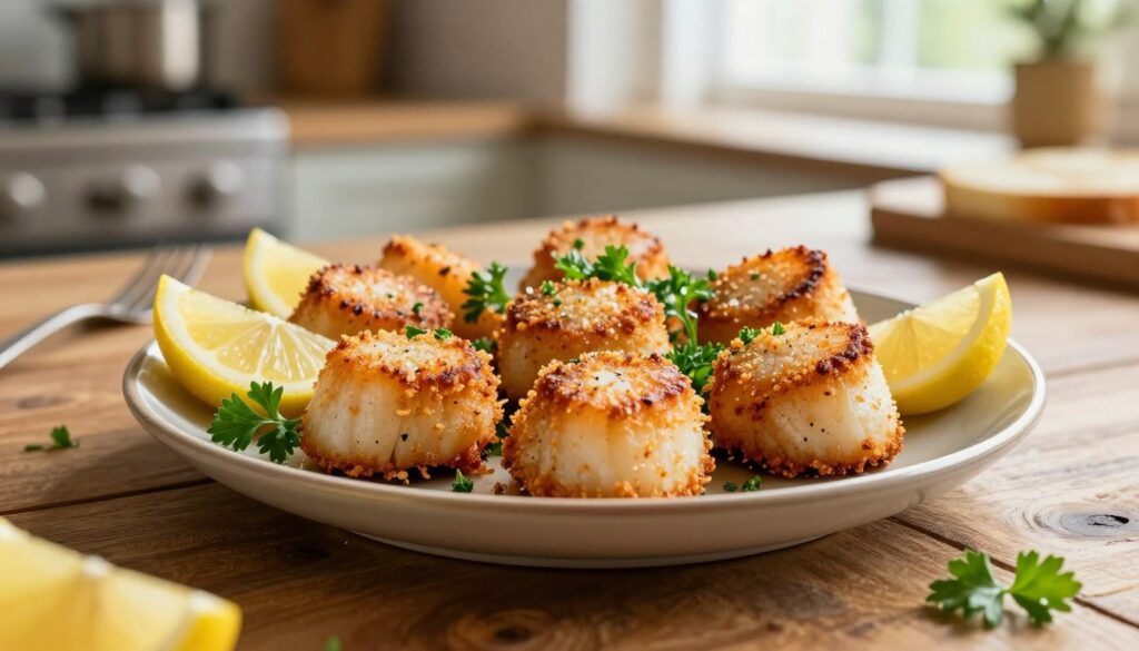 air-fryer breaded sea scallops