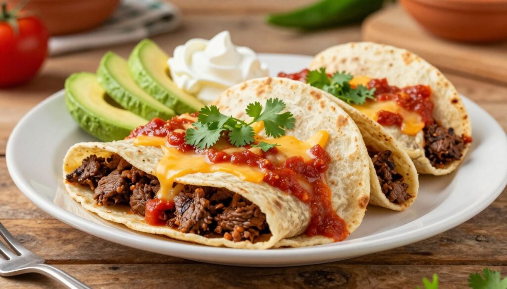 beef enchiladas with flour tortillas