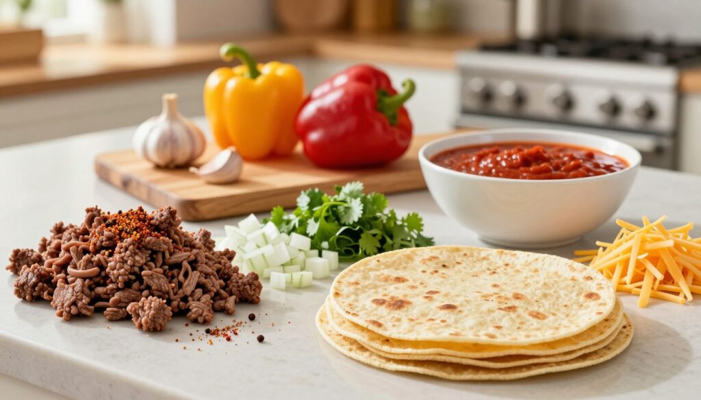 beef enchiladas with flour tortillas ingredients