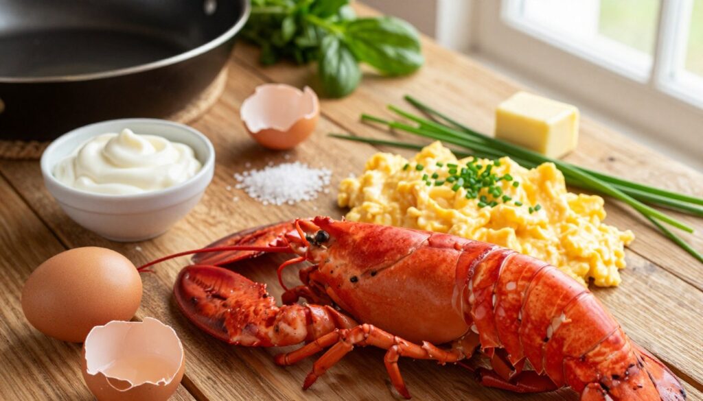 ingredients for creamy lobster scrambled eggs ingredients for creamy lobster scrambled eggs