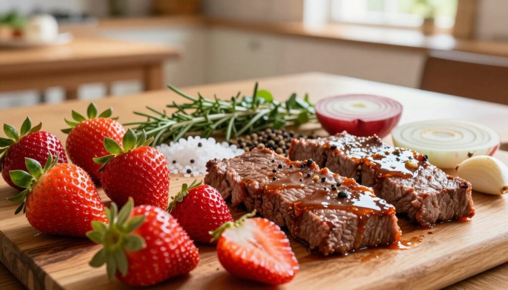 Fresh strawberry beef recipe ingredients Fresh strawberry beef recipe ingredients