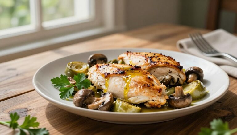 chicken with artichokes and mushrooms