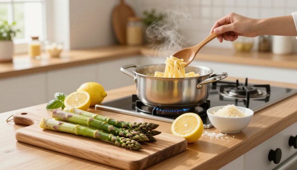easy lemon asparagus pasta recipe preparation steps easy lemon asparagus pasta recipe preparation steps