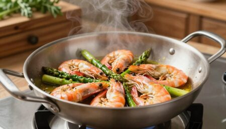 jumbo shrimp and asparagus