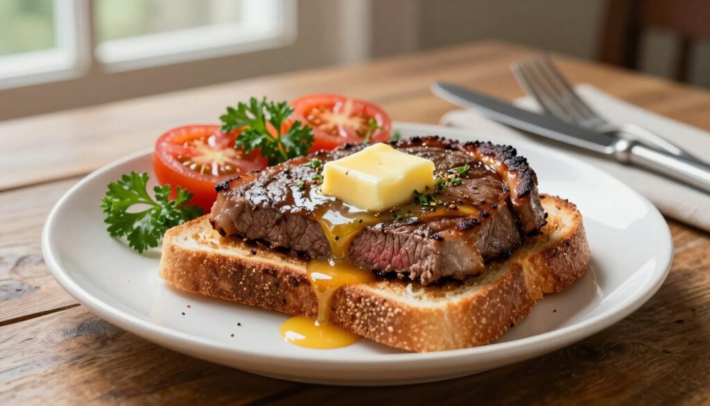 cowboy butter steak toast
