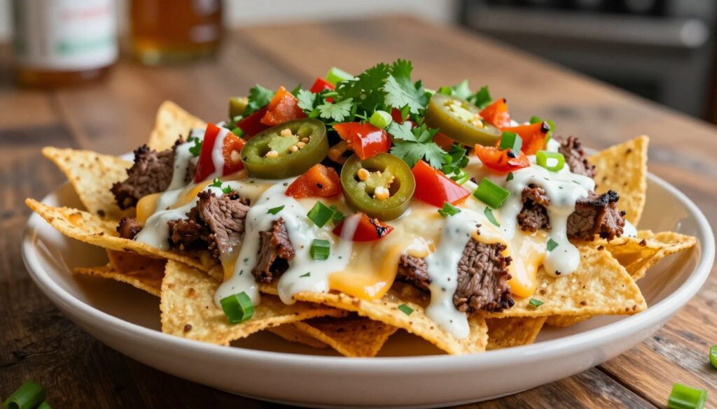 delicious philly cheesesteak nachos with creative toppings