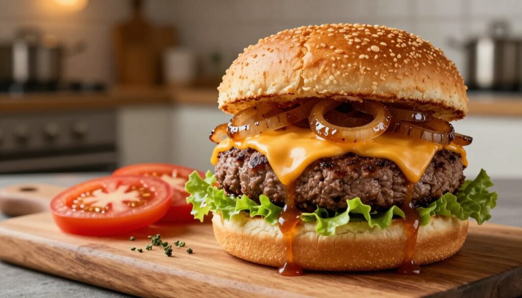 gourmet cheeseburger carbage bread gourmet cheeseburger carbage bread