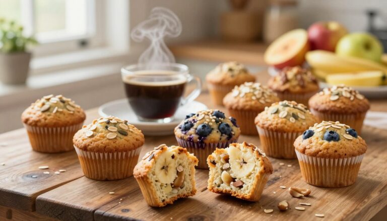 high-fiber breakfast muffins