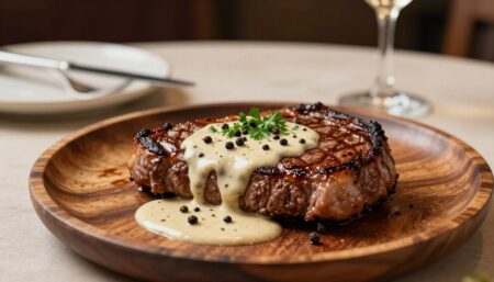 4 Gourmet Steak with Creamy Peppercorn Sauce Dinner Recipes steak with creamy peppercorn sauce