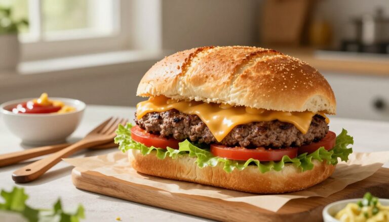 Cheeseburger carbage bread