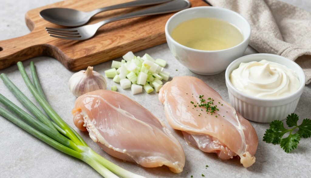 Creamy chicken dish ingredients Creamy chicken dish ingredients