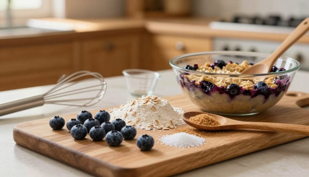 Blueberry Crisp Topping Preparation