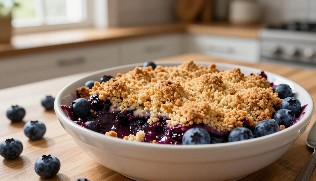Blueberry Crisp leftovers