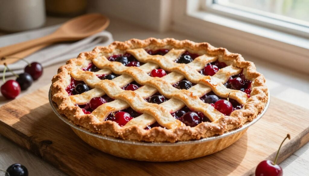 Cherry-Berry Pie with Whole Wheat Pie Crust
