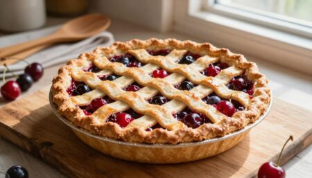 Cherry-Berry Pie with Whole Wheat Pie Crust
