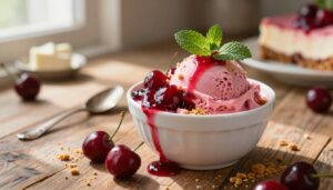 Cherry Cheesecake Frozen Yogurt