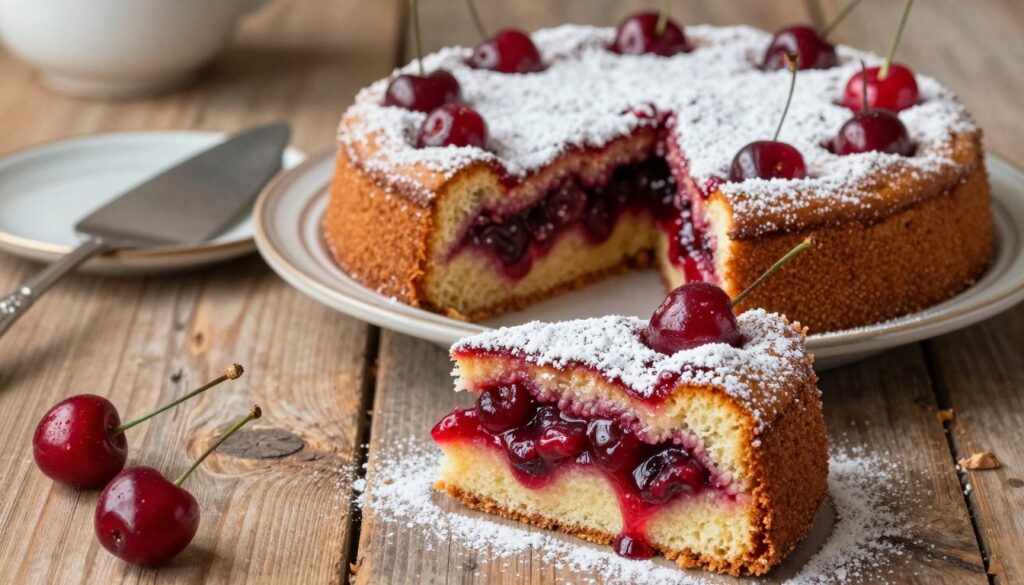 Cherry Dump Pudding Cake fresh out of the oven