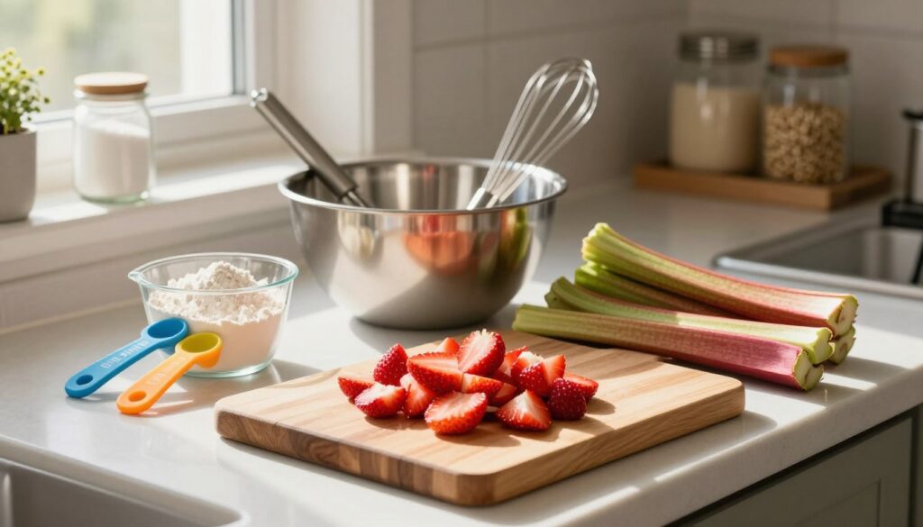Essential tools for strawberry rhubarb crisp