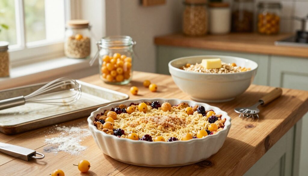 Golden berry crumble baking techniques Golden berry crumble baking techniques