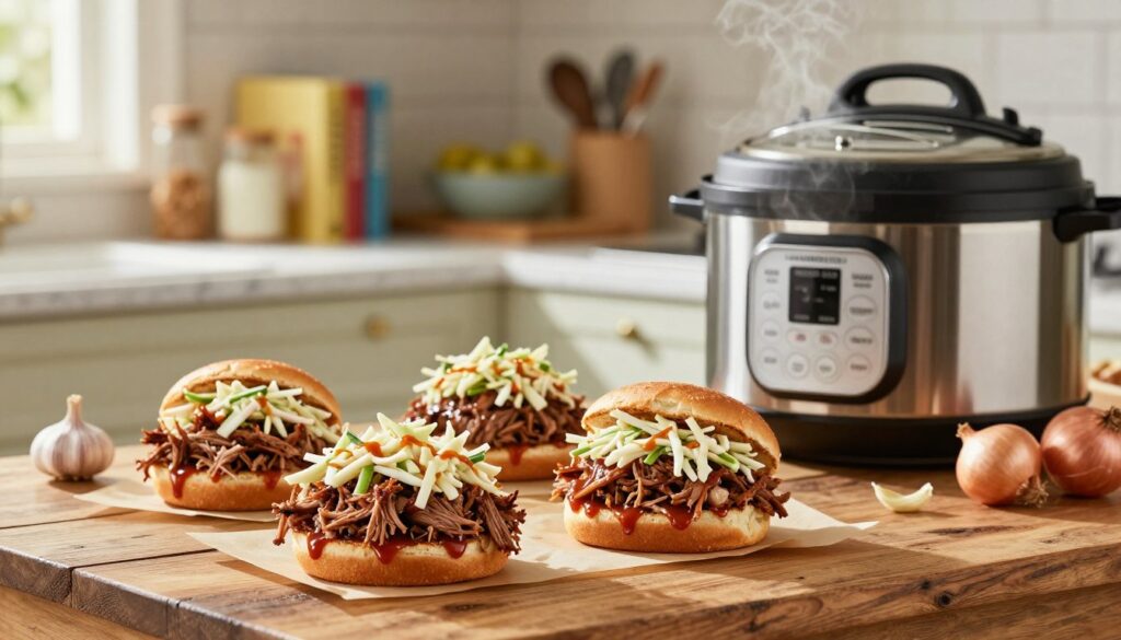 Instant Pot Pulled Pork Sandwiches
