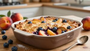 Nectarine Blueberry Cobbler