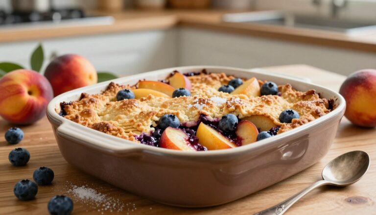 Nectarine Blueberry Cobbler