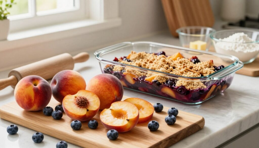 Nectarine Blueberry Cobbler Assembly Techniques Nectarine Blueberry Cobbler Assembly Techniques