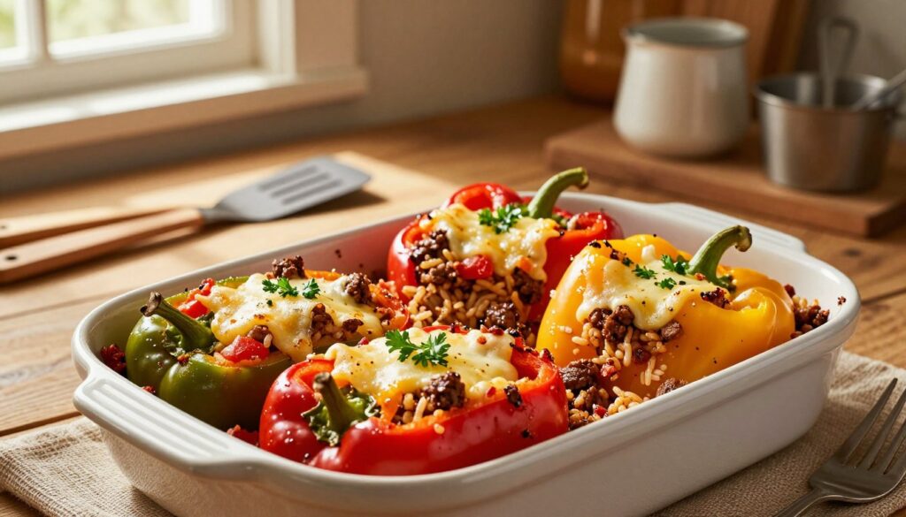 5 Cheesy One-Pan Stuffed Pepper Casserole Recipes One-Pan Stuffed Pepper Casserole