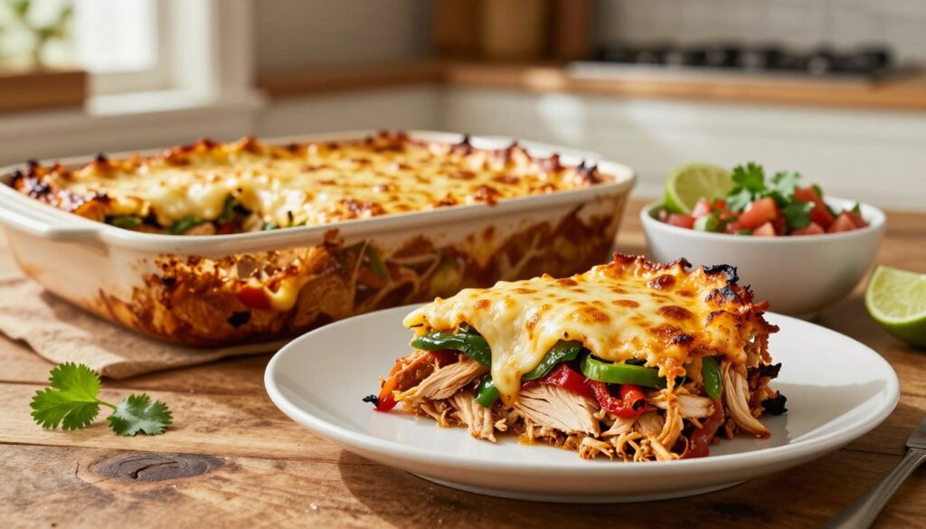 Poblano Chicken Enchilada Casserole