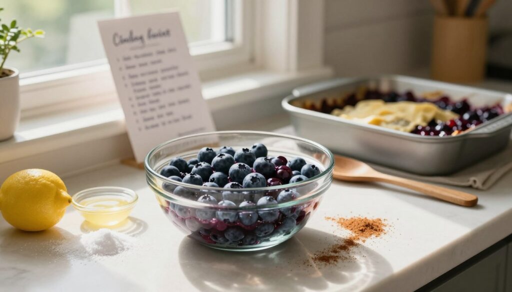 easy blueberry cobbler recipe fruit filling preparation