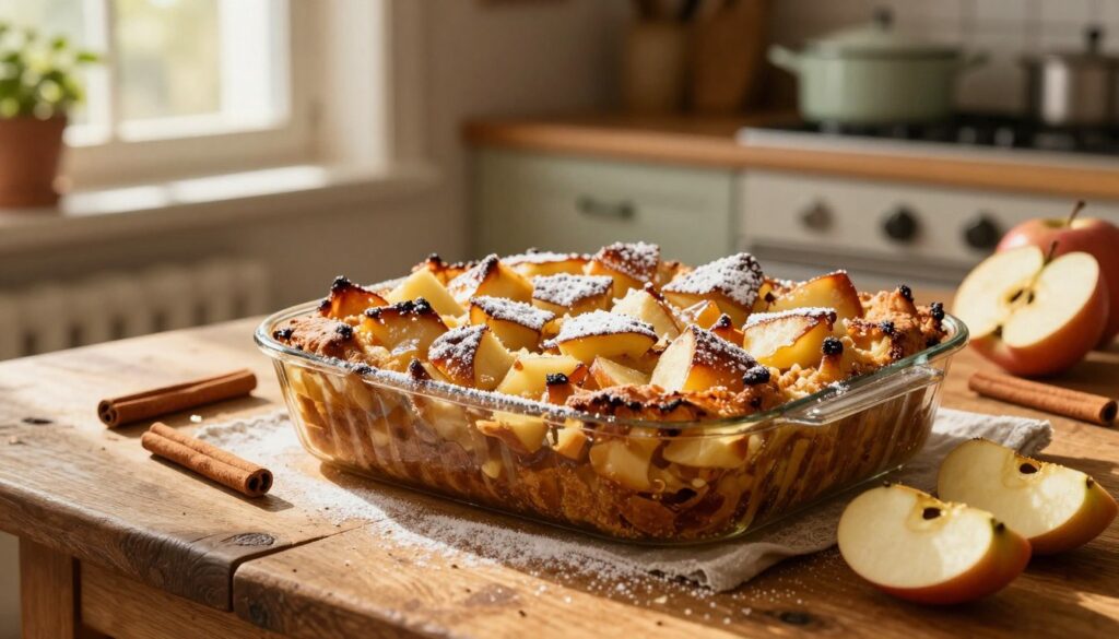 Gramma's apple bread pudding
