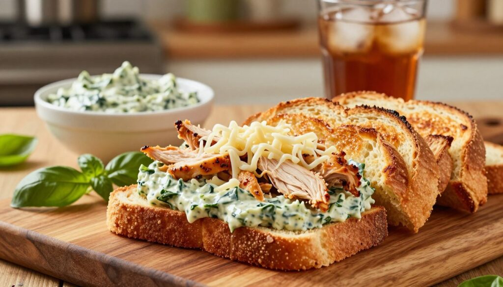 30-Minute Spinach Artichoke Chicken Texas Toast Recipe Spinach Artichoke Chicken Texas Toast