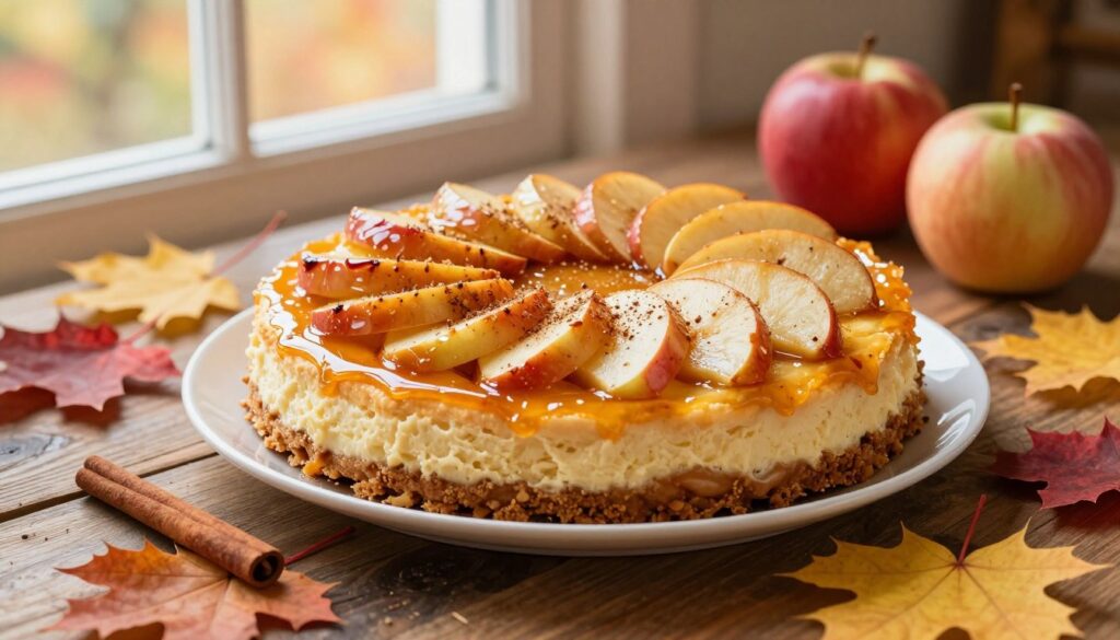 6 Easy Autumn Apple Cheesecake Recipes for Thanksgiving autumn apple cheesecake